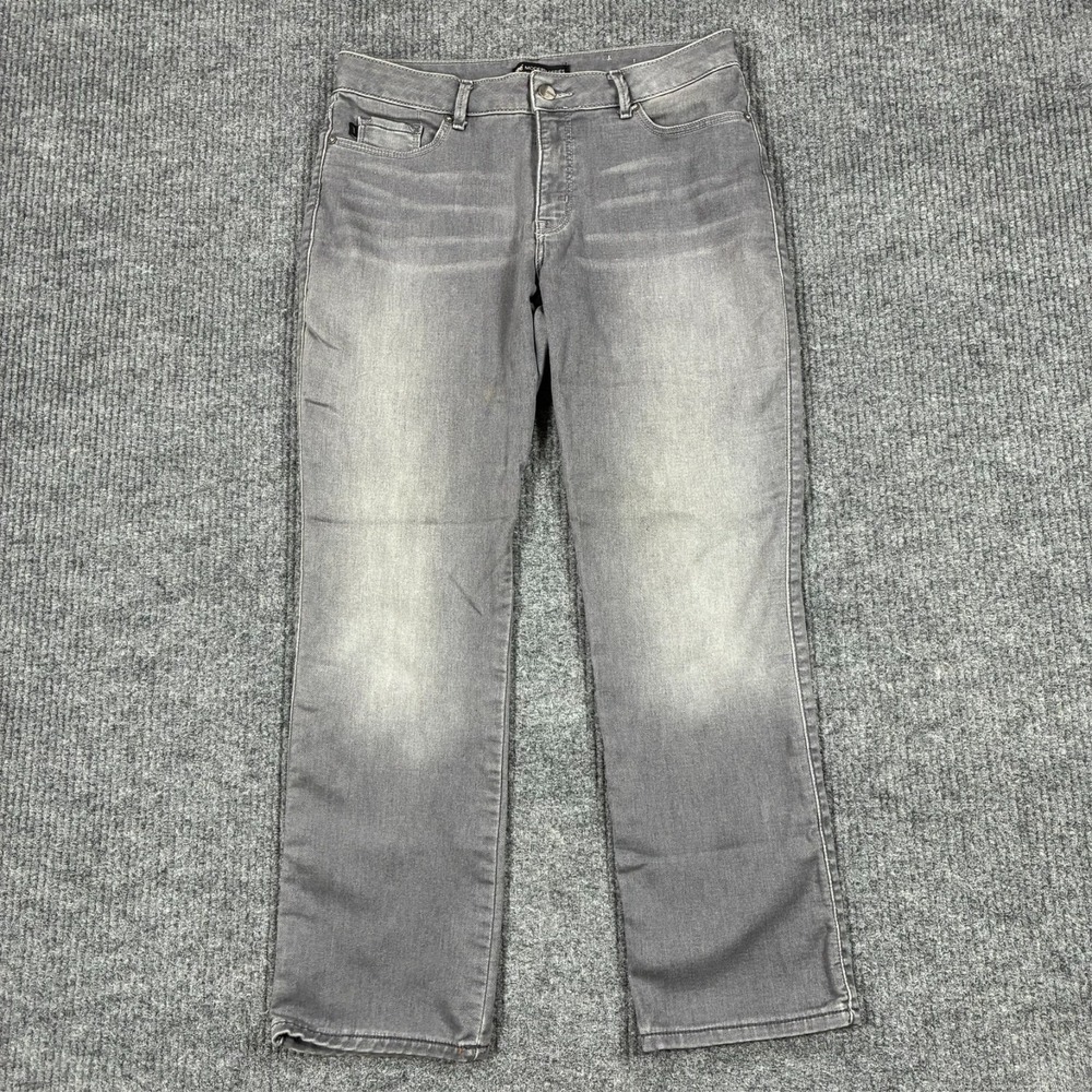 Lee Modern Series Womens Jeans Size 12 Short Gray Denim Stretch Mid Rise